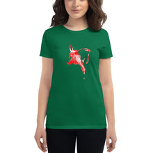 Cargar imagen en el visor de la galería, "Toro Plumilla Rojo" Camiseta Mujeres FS
