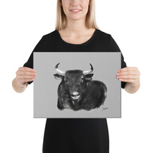 Load image into Gallery viewer, "Toro Negro" Canvas FS
