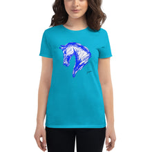 Cargar imagen en el visor de la galería, "Sketch Blue" Camiseta Mujeres FS