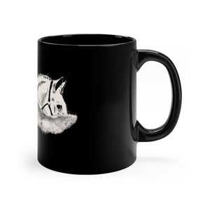 "Looking Right" Black Mug FS