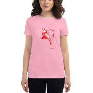 "Toro Plumilla Rojo" T-Shirt Women FS