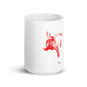 "Toro Plumilla Rojo" Mug FS