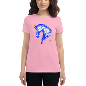 "Sketch Blue" T-Shirt Women FS